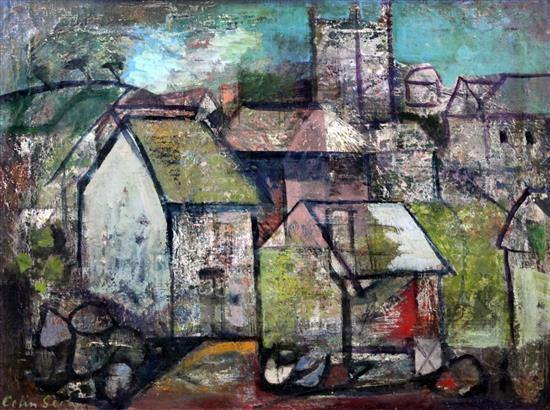 § Colin Sealy (1891-1964) Cornish village, 18 x 24in.